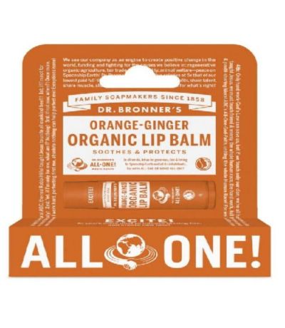 Balsamo Labial Naranja y Jengibre 4g Dr. Bronners