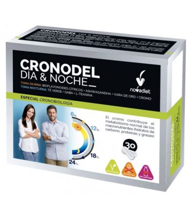 Cronodel Dia y Noche SinGluten Vegan 30caps Nova Diet