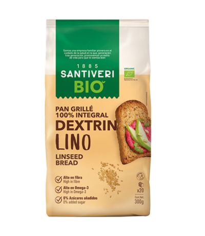 Pan Integral Dextrin con Semillas de Lino Bio 240g Santiveri