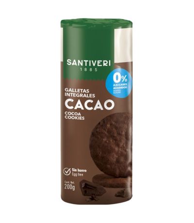 Galletas Integrales Cacao SinAzucar 200g Santiveri