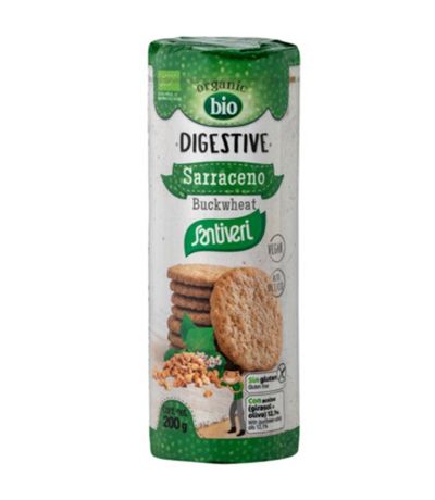 Galleta Digestive Sarraceno SinGluten Vegan 200g Santiveri