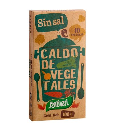 Caldo Vegetal Sin Sal en Cubitos 100g Santiveri