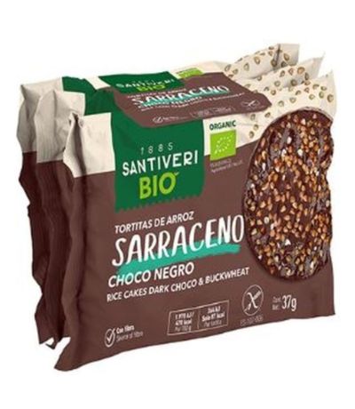 Tortitas Arroz con Sarraceno Chocolate Negro Bio 111g Santiveri