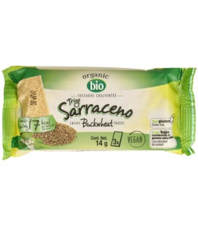 Tostadas de Trigo Sarraceno Bio SinGluten Vegan 14gr Santiveri