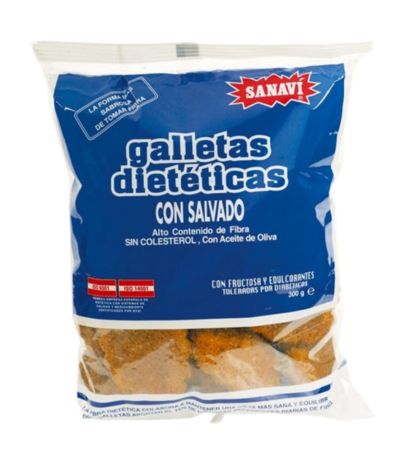 Galletas Dieteticas con Salvado Vegan SinAzucar 300g Sanavi
