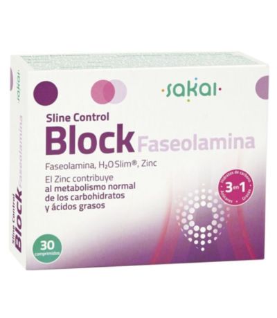 Sline Control Block Faseolamina SinGluten Vegan 30comp Sakai