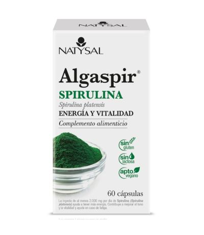 Algaspir Spirulina SinGluten Vegan 60caps Natysal