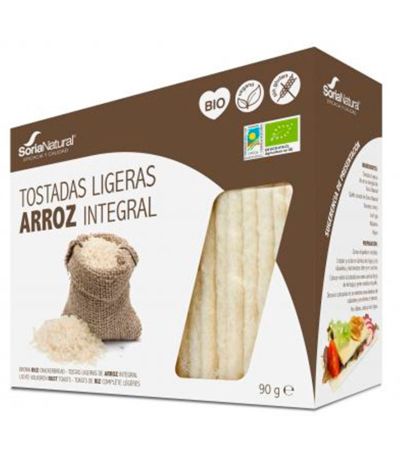Tostadas Ligeras de Arroz Integral SinGluten Bio Vegan 25x4g Soria Natural
