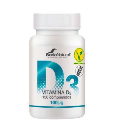 Vitamina D3 Vegan SinGluten 150comp Soria Natural