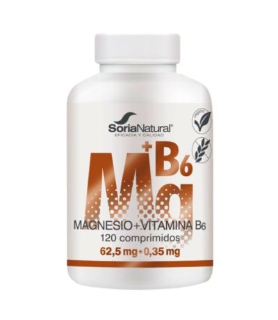 Magnesio Vitamina B6 Vegan SinGluten 120comp Soria Natural