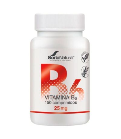 Vitamina B6 Vegan SinGluten 150comp Soria Natural