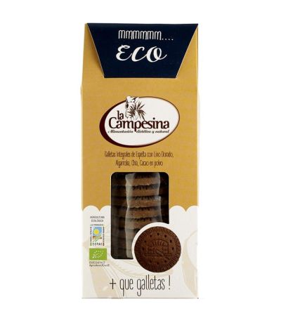 Galletas de Espelta Lino Algarroba Chia y Cacao Saciante Eco 115g La Campesina