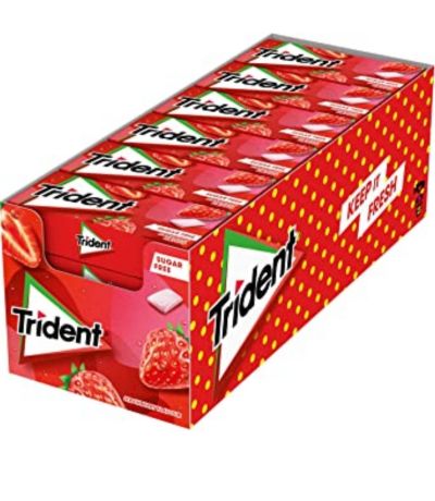 Chicles Sabor Fresa 24paquetes Trident