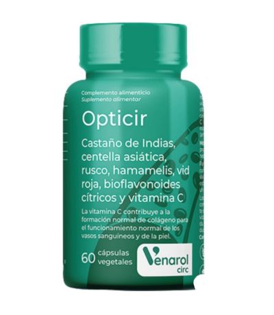 Opticir Castaño Indias, Centella, Ruscus, Vid, Hamamelis Vegan 60caps Venarol Herbora
