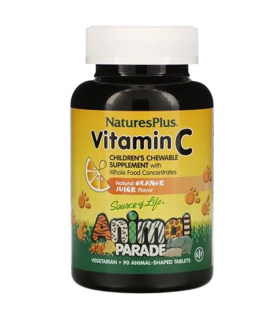 Animal Parade Vitamina-C Infantil 90comp NatureS Plus