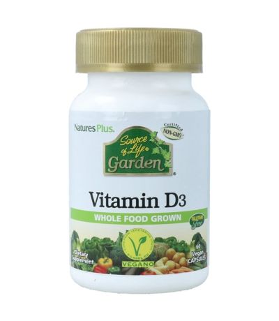 Vitamina-D3 Garden SinGluten Vegan 60comp NatureS Plus