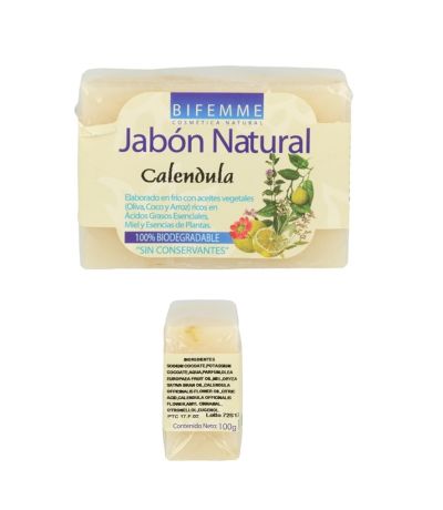 Jabon Natural de Calendula Afecciones Piel Bio 1ud Bifemme