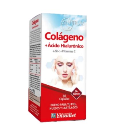 Colageno y Acido Hialuronico Zinc y Vitamina C 30caps Ynsadiet