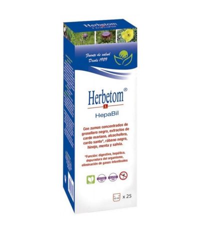 Jarabe Herbetom-1 Hepabil SinGluten Vegan 250ml Bioserum