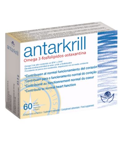 Antarkrill Aceite de Krill y Omega Serum SinGluten 60 Perlas Bioserum