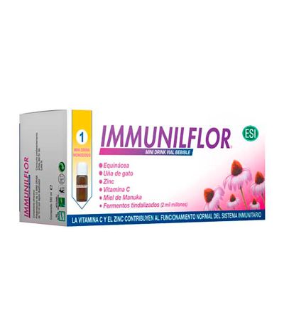 Immuniflor Mini Drink defensas SinGluten 12 Viales Trepat-Diet-Esi