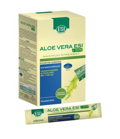 Zumo Aloe Vera  Forte Pocket Drink SinGluten Vegan 24 Sobres Trepat-Diet-Esi