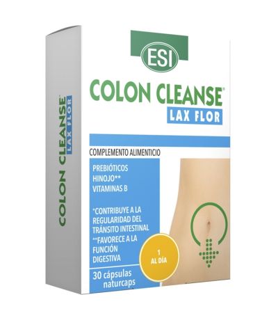 Colon Cleanse Lax Flor SinGluten Vegan 30caps Trepat-Diet-Esi