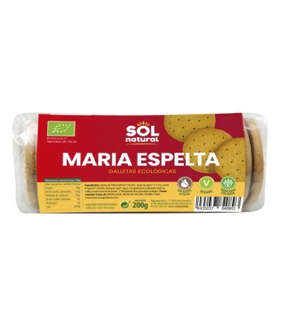 Galletas Maria de Espelta Bio Vegan 200g Solnatural
