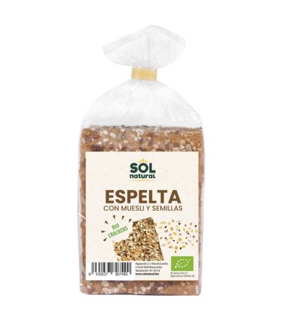 Crackers de Espelta Muesli y Semillas Bio 200g Solnatural