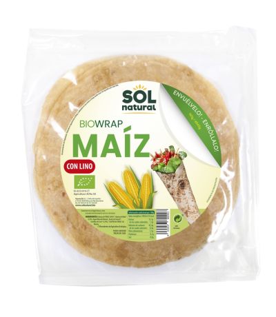 Tortillas Wrap de Maiz con Lino Bio 12x160g Solnatural