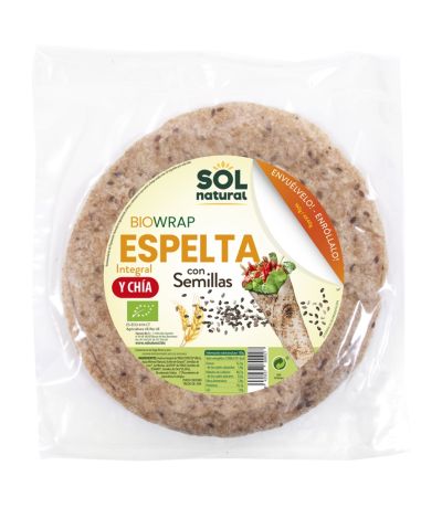 Tortillas Wrap de Espelta con Semillas Bio Vegan 160g Solnatural