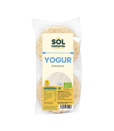 Tortas de Arroz con Yogur Natural SinGluten Bio 100g Solnatural