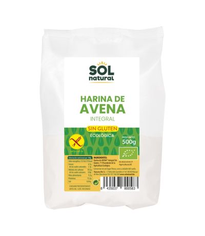 Harina de Avena Integral SinGluten Eco 500g Solnatural