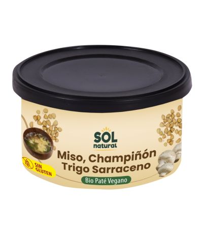 Pate de Miso, Champiñones y Sarraceno SinGluten Bio Vegan 125g Solnatural