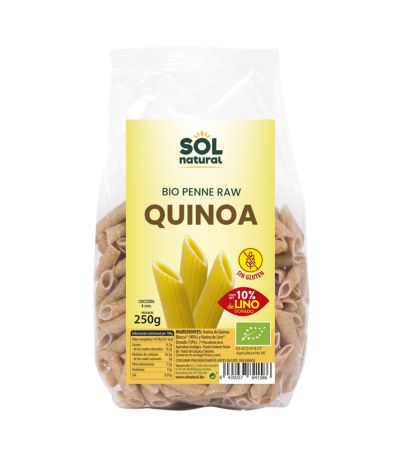 Macarrones de Quinoa y Lino SinGluten Bio 250g Solnatural