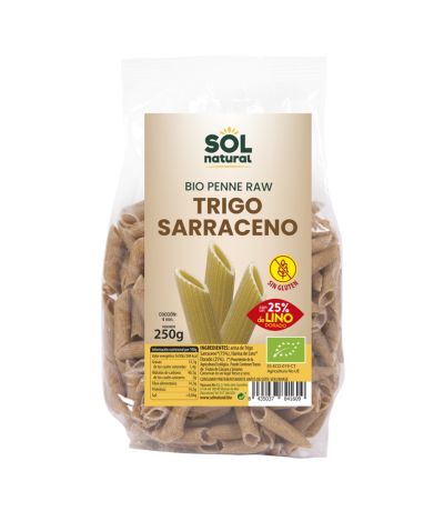 Macarrones Trigo Sarraceno y Lino SinGluten Eco 250g Solnatural