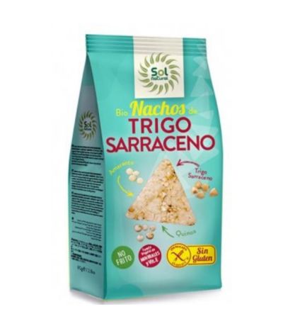 Nachos de Trigo Sarraceno Amaranto y Quinoa SinGluten Bio Vegan 80g Solnatural