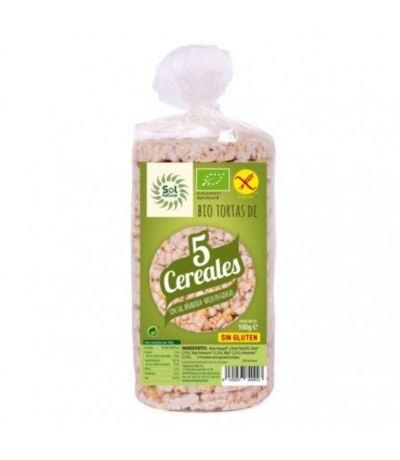 Tortitas 5 Cereales SinGluten Bio Vegan 100g Solnatural