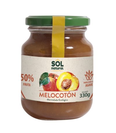 Mermelada Melocoton con Agave Bio Vegan 330g Solnatural