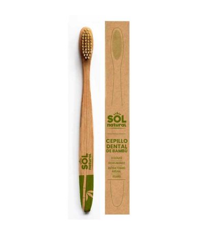 Cepillo dental de Bambu para Adultos Bio Vegan 1ud Solnatural