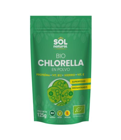 Clorella en Polvo SinGluten Bio Vegan 125g Solnatural