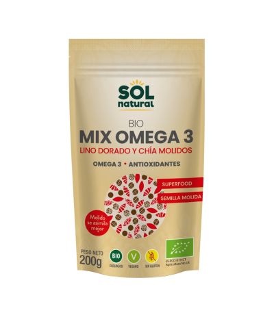 Mix Omega-3 Lino y Chia SinGluten Bio Vegan 200g Solnatural