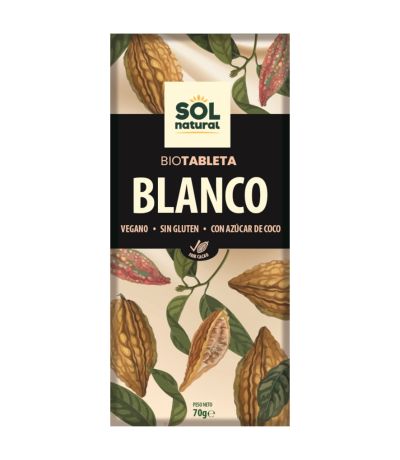 Chocolate Blanco SinGluten Eco Vegan 70g Solnatural