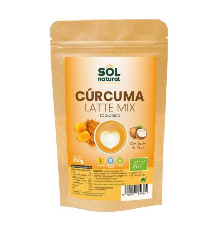 Curcuma Latte Mix SinGluten Vegan 200g Solnatural