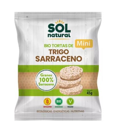 Tortitas Trigo Sarraceno Mini SinGluten Bio 24x45g Solnatural
