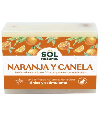 Jabon Natural Solido de Canela y Naranja 100g Solnatural