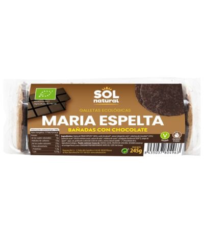 Galletas Maria Espelta Choco Eco Vegan 245g Solnatural