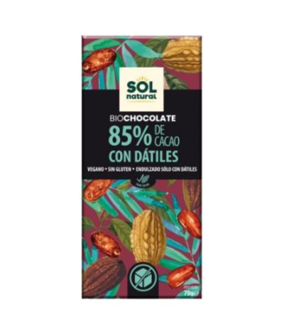Chocolate Negro 85% Con Datiles Bio 70g Solnatural