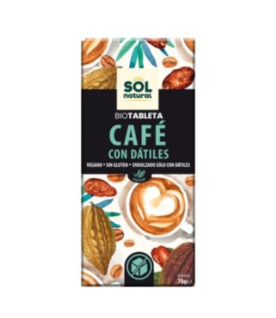 Chocolate Cafe Con Datiles Eco 70g Solnatural