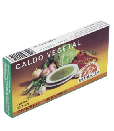 Cubitos de Caldo Vegetal con Sal 10 Cubitos Int-Salim